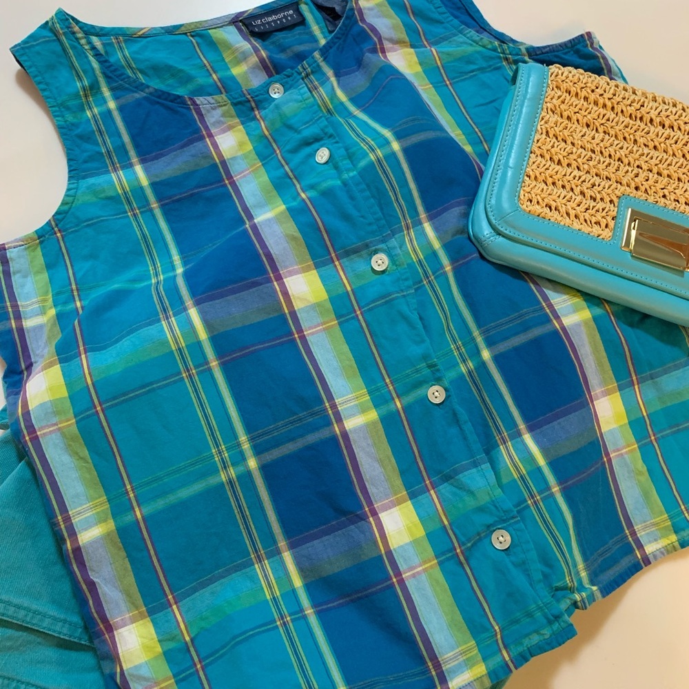 Liz madras top (best suited for a large)